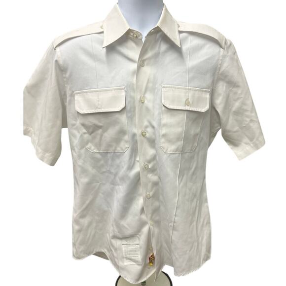 armed forces Other - 🤍 Defense Logistics Agency White Military Dress Shirt 15.5R Vintage